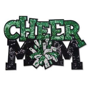 Wholesale Gold Sunflower Sequin <strong>Patch</strong> Iron on Logo Custom Chenille Embroidery Sequins <strong>Patch</strong> for Clothing - Product Image 5