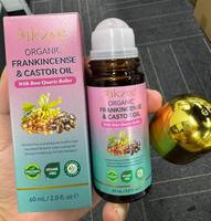 Ikzee Huile de Ricin Bio Personnalisée à l'Encens et au Quartz Rose, Pressée à Froid, pour Soins Capillaires et Cutanés, Anti-Rides, Nourrissante pour les Follicules