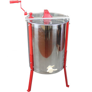 4 <b>Frames</b> Manual Stainless Steel Radial Honey Extractor with Adjustable Height Stand and Honeycomb Drum Spinner New - Product Image 6
