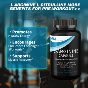 Arginina 99% OEM al por Mayor, Suplemento Vegano de L-Citrulina, Cápsulas de L-arginina para Entrenamientos, Potenciador del Rendimiento y la Resistencia para Hombres - Product Image 3