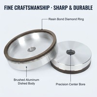 Meule abrasive de meule diamantée en résine 6A2 de haute qualité pour l'affûtage de l'aluminium et du carbure de tungstène