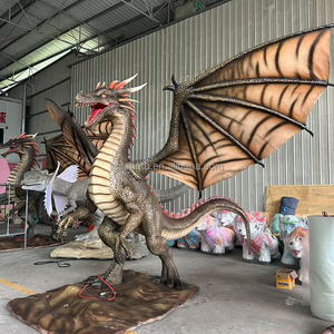 Sinh vật thần thoại cài đặt năng động triển lãm <span class=keywords><strong>robot</strong></span> thực tế hoạt hình kích thước cuộc sống rồng animatronic cho công viên chủ đề - Product Image 3
