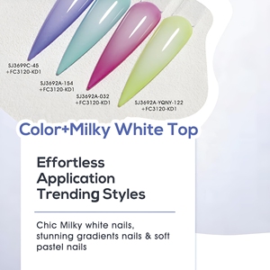 Esmalte de Uñas en Gel Blanco Lechoso Sin Capa Pegajosa, Gel UV LED Blanco Cremoso de 15ml, Top Coat de Larga Duración para Salón de Uñas - Product Image 5