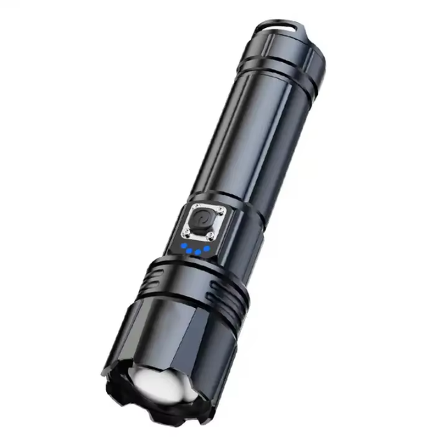 High Lumen USB C Rechargeable P70 LED Flashlight for Outdoor Emergency Camping Aluminum Alloy with 5 Modes