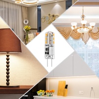 Éclairage intérieur à bas prix, ampoule LED mini G4 1,2W, AC/DC 12V, sans scintillement, 3014SMD, lumière LED à double pignon pour lampe de décoration, CE