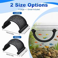 Hamac pour poisson Betta, lit de repos en surface, transat flottant incurvé avec design ouvert, accessoires d'aquarium en plastique