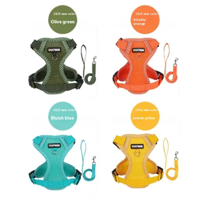 Grosir rompi tali hewan peliharaan nilon personalisasi harnes anjing nyaman bersirkulasi dengan kancing penutup tersedia dalam berbagai warna - Product Image 2