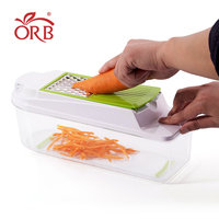Hachoir Commercial Multifonction en Acier Inoxydable pour Oignons et Légumes, Coupe-Oeufs, Mandoline, Trancheuse, Râpe pour Usage Quotidien