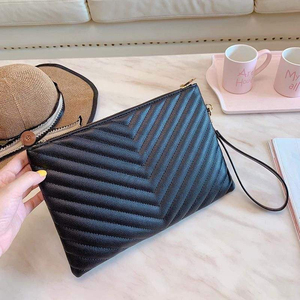 Sacs à main de luxe en cuir véritable, classiques, minimalistes, matelassés en chevron, légers, multi-usages, pour femmes - Product Image 2
