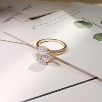 Bague en or pur 10 carats très populaire, bague en or jaune massif pour femme, bijoux à prix réduit et de bonne qualité