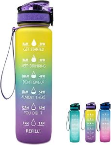 32oz Gradient Motivational <b>Water</b> <b>Bottle</b> with <b>Time</b> Marker Straw, BPA-Free Leakproof Sports <b>Water</b> <b>Bottle</b> - Product Image 6