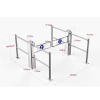 Porte automatique à battants TD.CS.01 pour supermarché - Acier inoxydable, vitesse réglable, fonctions d'alarme et de sécurité