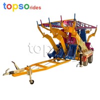 Nouvelles manèges à chaises volantes montées sur remorque, pliables et portables, capacité de 20 personnes, vitesse réglable pour parc d'attractions en plein air