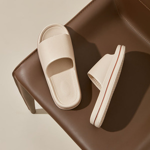 Solid Color PVC <b>Slides</b> Slipper Open Toe Anti-Slippery Indoor EVA Outsole Summer Wear - Product Image 5