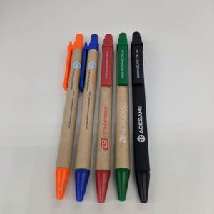 Bolígrafo Publicitario de Plástico con Tinta a Base de Aceite, con Tubo de Papel Kraft Reciclable, para Escritura Suave, Venta al Por Mayor - Product Image 5