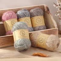 Fil à tricoter en laine acrylique coloré à points pulvérisés, anti-boulochage, fil à tricoter en anneau, fil fantaisie teint mélangé, 10 fils pour le tricot à la main pour bébé