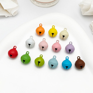 Colorful Painted <b>Small</b> Bell 14mm Iron Pet <b>Ornament</b> For Keychain Diy Jewelry Toy Bag Charm - Product Image 1