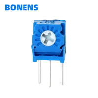 Potentiomètre électronique multitours horizontal 3323W, résistance variable 6 broches 1K 2K 5K 10K 20K 50K 100K 200Kohm 10mm 15mm