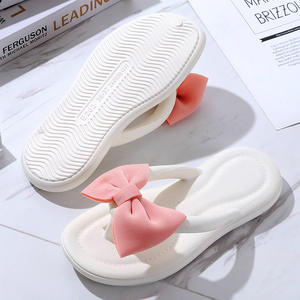 Chaussons à nœud papillon pour femmes, tongs à nœud papillon doux, chaussures de plage antidérapantes en EVA pour l'extérieur, sandales confortables, mode estivale - Product Image 5
