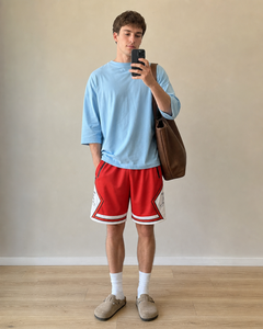 Ensemble de pyjama en viscose de bambou pour homme, haut à manches longues et short, vêtements de nuit, OEM ODM personnalisé - Product Image 2