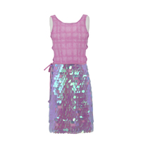 Robe de princesse personnalisable pour filles, sans manches, longueur genou, col rond, froncée, lavable, respirante, en maille