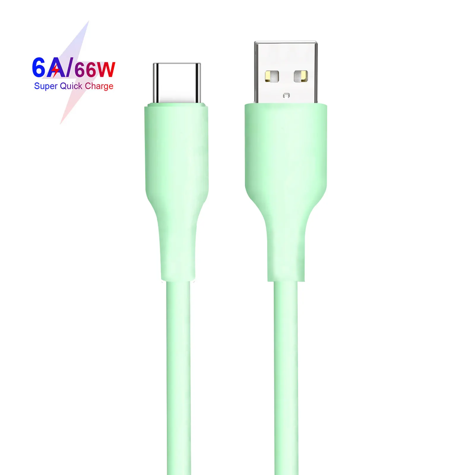 Customization pvc tpe Silicone usb type c cable cell phone usb a to type c fast charging cable 3A 5A 6A usb cable 0.5m 1m 2m 3m