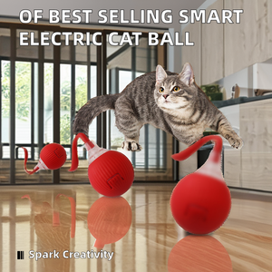 Giocattoli per Gatti Automatici Elettrici di Lusso Ecologici, Palla Interattiva Rotolante in ABS+TPR, Bestseller per Animali Domestici - Product Image 2