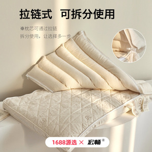 Almohada Rectangular de Algodón y Lino con Relleno de Trigo Sarraceno, 6 kg, Firme, Terapéutica, para Adultos, Estudiantes, Uso en Dormitorios, Blanca - Product Image 2