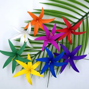 Pince à Cheveux Hibiscus en Mousse EVA 8 CM pour Femme, 11 Couleurs, avec Perle en Plastique, Fleur Artificielle Décorative pour Fête Hawaïenne et Danse - Product Image 1