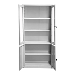 Mueble de Oficina con Puertas Múltiples, Armario de Almacenamiento de Metal de 5 Niveles, Archivador de Vidrio, Exhibición de Acero - Product Image 2