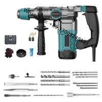 Marteau perforateur électrique portable sans balais 1200W Broyeur à béton Démolition de murs Marteau rotatif électrique avec mandrin SDS