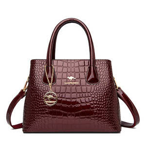Nuevos Bolsos de Mano de Cuero Patentado para Mujer, Bolsos de Hombro de Diseño Único Vintage, Bolso Tipo Cartera de PU - Product Image 2