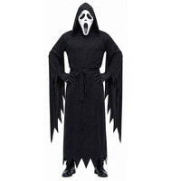 Costume Ghostface Scream pour adulte, robe de fantôme d'horreur avec masque et gants, ensemble pour fête d'Halloween, tenue de cosplay effrayante pour hommes et femmes