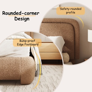 Современная регулируемая кровать-платформа размера Queen с обивкой из ткани, местом для хранения, металлическим каркасом из МДФ и прочной дубовой основой - Product Image 2