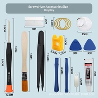 Kit d'outils de réparation et de démontage de téléphones portables, 45 embouts de précision en acier pour vis en plastique, pour l'ouverture d'écrans iPhone/Android et le nettoyage de la poussière