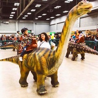 Yürüyüş dinozor mutlu sürmek gerçekçi canlı hayvan tritritops el yapımı Dinosaurios yüksek standart Dino şövalye Kid için çekici