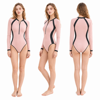 Maillot de bain femme hiver 2026 coupe classique manches longues uni décontracté tissé anti-UV écologique respirant