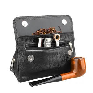 FIREDOG โลโก้ที่กำหนดเองสูบบุหรี่ยาสูบท่อกระเป๋าหนังกระเป๋ายาสูบ