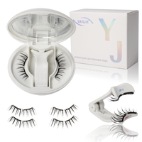 Ensemble de cils magnétiques doux faits à la main, faciles à utiliser, sans colle, réutilisables, fabriqués avec des matériaux naturels, logo C Curl, résistants à l'eau