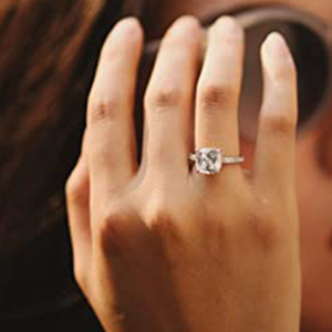Anillo de Compromiso CANNER S925 de Plata de Ley con Circonita Cúbica Redonda de 1.25/3 Quilates, Anillo de Promesa, Tallas 5-9 - Product Image 5