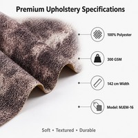 Tissu de canapé en velours de luxe sur mesure, durable, imprimé à pois, velours gaufré 300 g/m² 142 cm, vente en gros pour ameublement