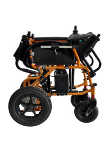 Fauteuil roulant électrique pliable en acier populaire, conçu pour les personnes <span class=keywords><strong>âgée</strong></span>s et les personnes handicapées, avec deux batteries <span class=keywords><strong>au</strong></span> plomb-acide - Product Image 5