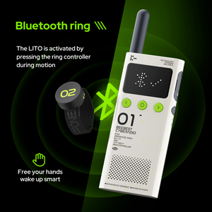 Radio Walkie Talkie BEEBEST A101OS Lito, Banda Opcional <span class=keywords><strong>PMR</strong></span>/FRS/UHF, Programación Bluetooth, Radio Portátil Ultrafino con PTT de Dedo - Product Image 2