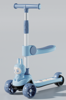 Joli tricycle à pédales 3-en-1 pour enfants, nouveau modèle de trottinette pliable pour enfants, vélo à 3 roues en plastique