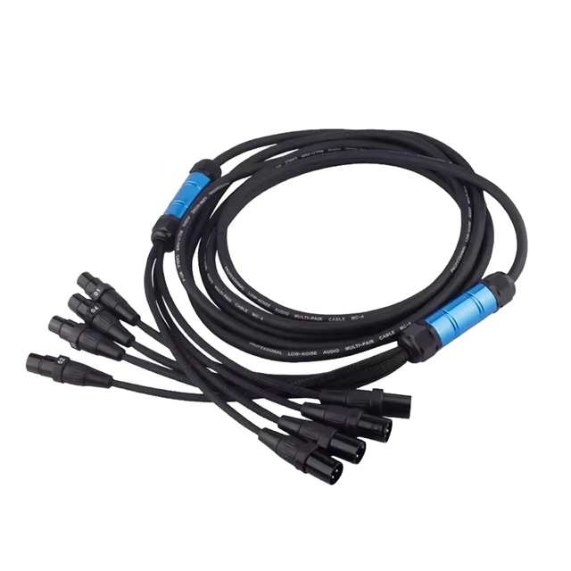 DAJIANG OEM Customized 12-Channel Audio Snake Cable Male to Female XLR 3-Pin Microphone Multi-Channel with Braid Shielding