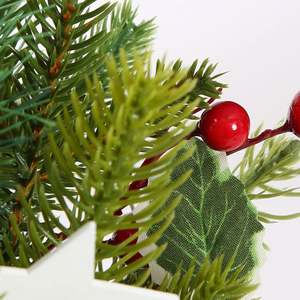 Venta caliente Decoraciones navideñas Escritorio Mini Árbol pequeño Maceta Simulación PE Maceta de plástico 35cm Fábrica - Product Image 3