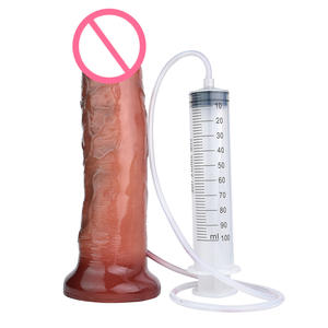 J yetişkin seks oyuncak su püskürtme manuel TPE silikon malzeme Anal Plug temizleyici manuel mastürbasyon sopa yapay penis - Product Image 6