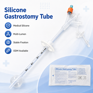 Tube de gastrostomie jetable en silicone le plus vendu avec pince <span class=keywords><strong>Robert</strong></span> et ballonnet, dispositif médical de classe <span class=keywords><strong>II</strong></span> 12-32Fr, marque CF - Product Image 6
