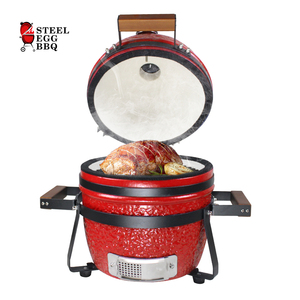SEB KAMADO Barbecue de cuisine d'extérieur de 13 pouces Barbecue au charbon de bois en céramique Barbecue vert KAMADO Grill - Product Image 3