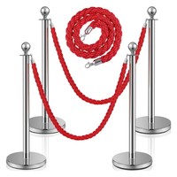 Poteaux de séparation en acier inoxydable pour tapis rouge, exposition automobile, barrières de contrôle de foule, ligne de file d'attente, contrôle du trafic, classique